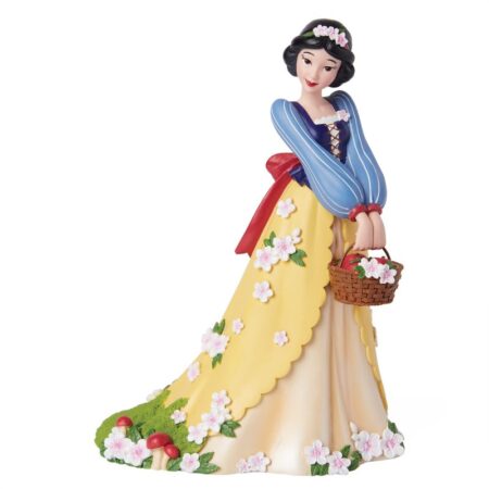 Botanical Snow White Figurine – Disney Showcase beeld – Sneeuwwitje met bloemen en paddenstoelen – 14 cm – handbeschilderd