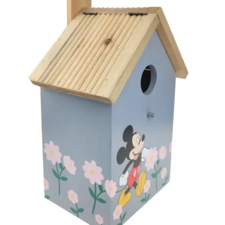 Mickey Mouse Vogelnest – Disney tuindecoratie – vogelhuisje met Mickey figuur – weerbestendig buitenaccessoire – met ophanghaak