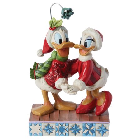Disney Traditions Donald & Daisy Duck Mistletoe Jim Shore kerstbeeldje