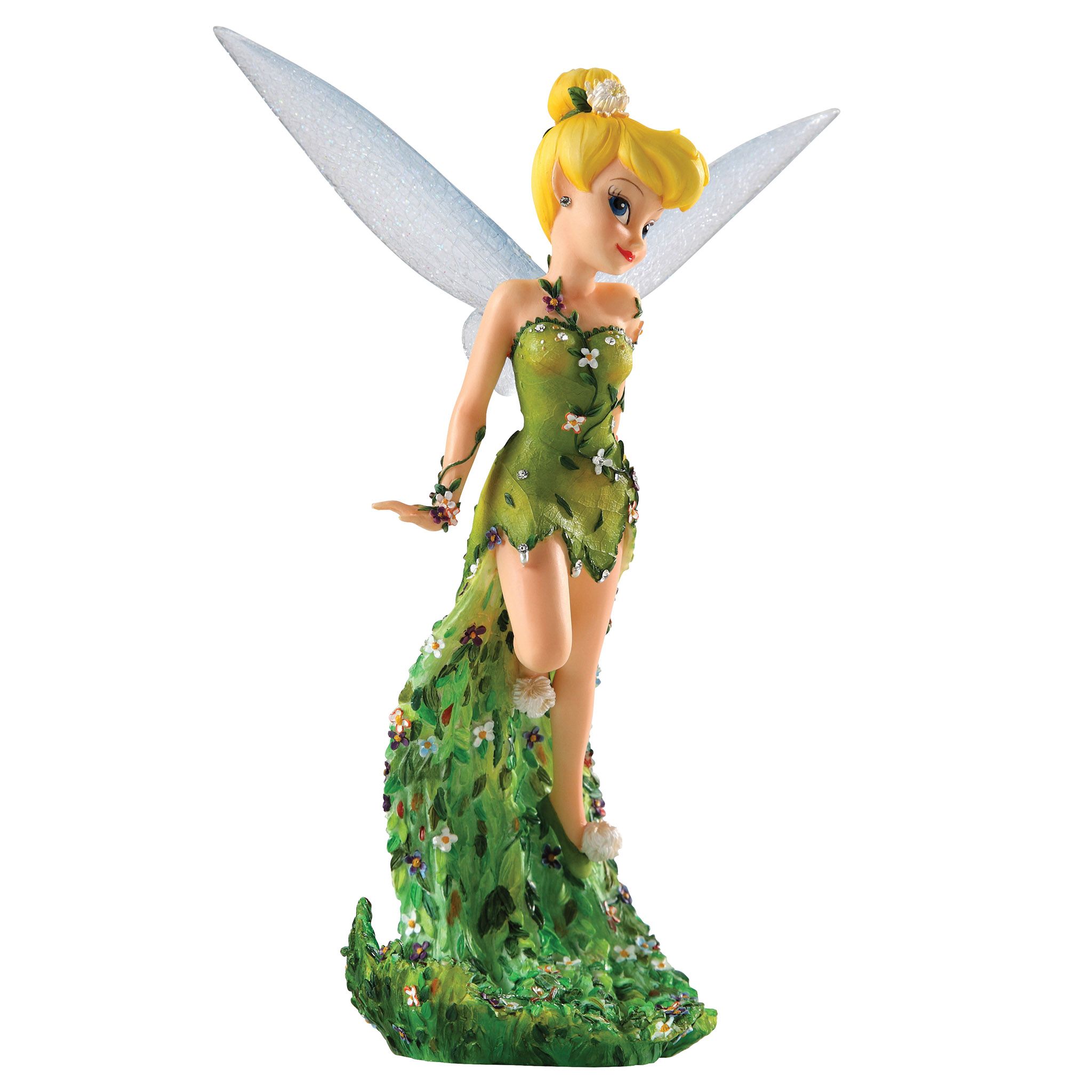 “Disney Haute Couture Tinker Bell Figurine Peter Pan Jim Shore beeldje met bloemen en kristallen”