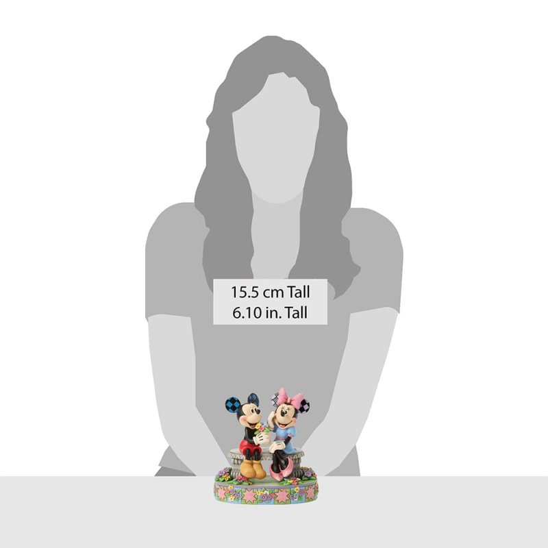 “Disney Traditions A Blooming Romance Mickey and Minnie Figurine Jim Shore romantisch beeldje”